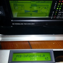 AxeFX tuner displayed on the FCBInfinity LCD